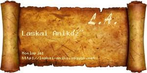 Laskai Anikó névjegykártya